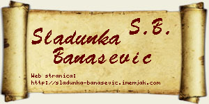 Sladunka Banašević vizit kartica